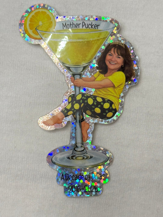 Decade of Divas small sticker